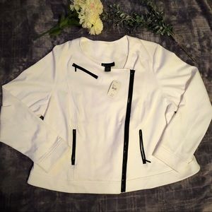 NWT Lane Bryant Cotton Moto Jacket